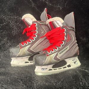 Bauer Skates with Vibrant Red Laces